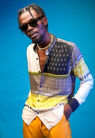 SPLIFF VINTAGE PRINT SILK SHIRT