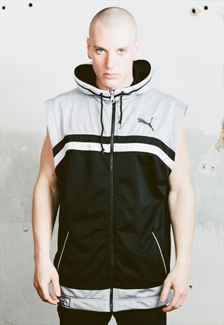 VINTAGE PUMA SLEEVELESS TRACKSUIT JACKET