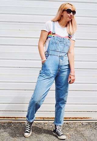 Vintage 90s Gap Dungarees Overalls Jumpsuit Denim Blue | HappyDais ...