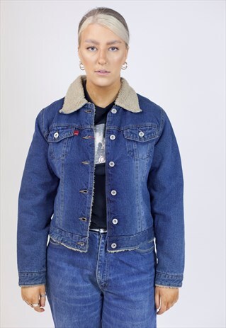 VINTAGE 90'S FLEECE LINED DENIM JACKET