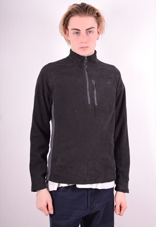 STARTER MENS VINTAGE FLEECE JUMPER SMALL BLACK 90'S