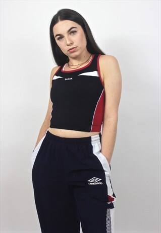 90'S RETRO BLACK CROP TOP