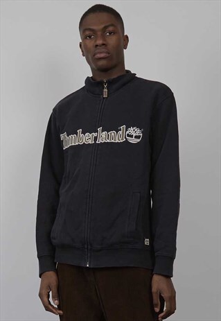 VINTAGE 90'S TIMBERLAND BLACK ZIP-UP SWEATER