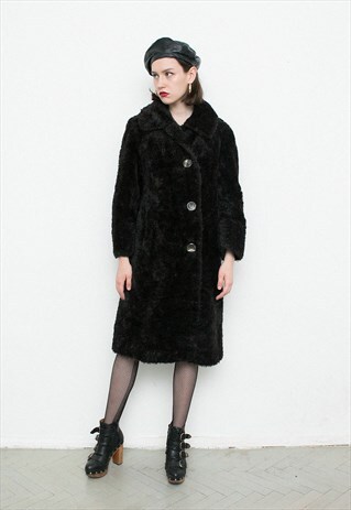 BLACK SOFT TEDDY COAT