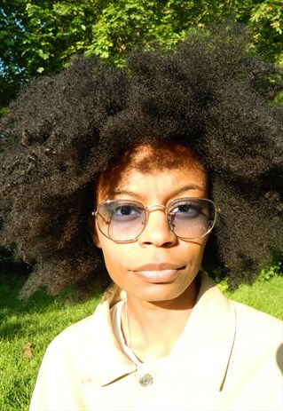 BLUE OMBRE VINTAGE FRAME STYLE SUNGLASSES