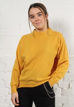 Vintage United Colors of Benetton Knit Jumper in Yellow