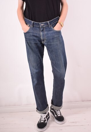 CALVIN KLEIN JEANS MENS VINTAGE JEANS W32 L32 BLUE 90S