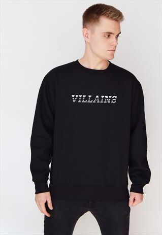 BLACK VILLAINS STRIPED SWEATSHIRT