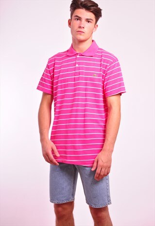 VINTAGE LACOSTE PINK 90S RETO POLO SHIRT