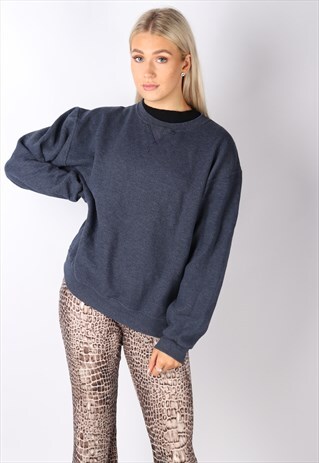 oversized jumper crew neck sweatshirt plain asos marketplace knitwear