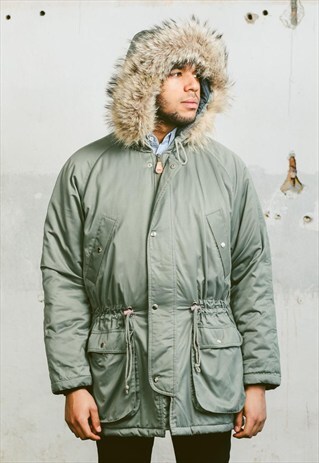 VINTAGE 80S HOODED PARKA COAT
