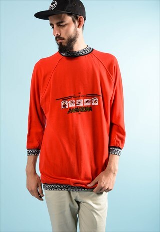 RETRO RED SKI SWEATSHIRT