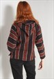 VINTAGE BAJA MEXICAN DRUG RUG HOODIE BROWN