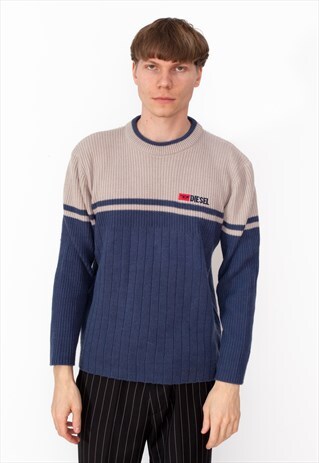 VINTAGE 90S DIESEL STRIPED JUMPER ID:3742