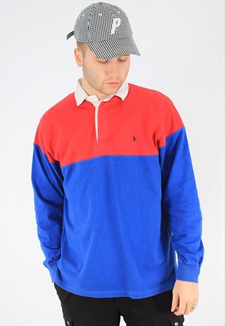 RALPH LAUREN COLOURBLOCK LS RUGBY POLO SHIRT
