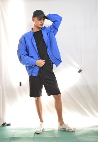 BLUE VINTAGE BOMBER JACKET / UNISEX