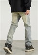 BLUE WASHED PANTS JEANS TROUSERS UNISEX 