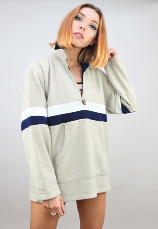 VINTAGE 90S OVERSIZED 1/4 ZIP FILA FESTIVAL FLEECE