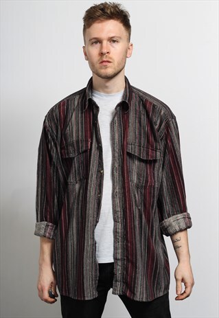 VINTAGE CORDUROY STRIPED SHIRT