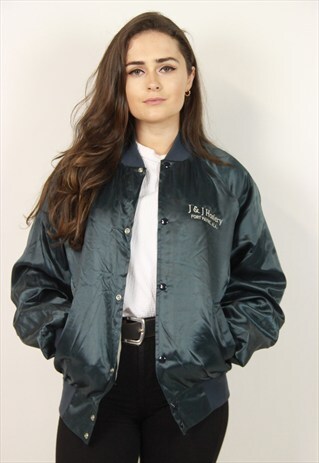 VINTAGE SATIN BOMBER JACKET