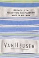 VAN HEUSEN STRIPED OFF-WHITE & BLUE SHIRT - L