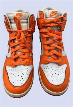 2010 Nike Dunk High Mandarin Orange White Sports Trainers