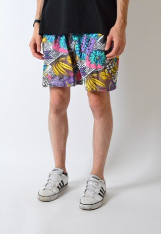 VINTAGE 80S COLOURFUL ABSTRACT SHORTS