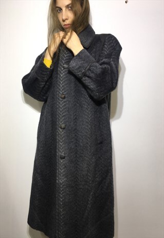 VINTAGE 90' OLDSCHOOL AMAZING CASUAL GREY UNIQUE COAT
