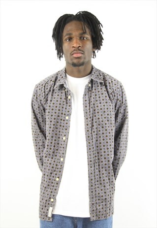 VINTAGE ALL SAINTS PATTERNED CORD SHIRT