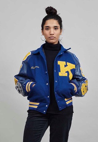 RETRO CLASS 2011 VARSITY WOOL BOMBER JACKET