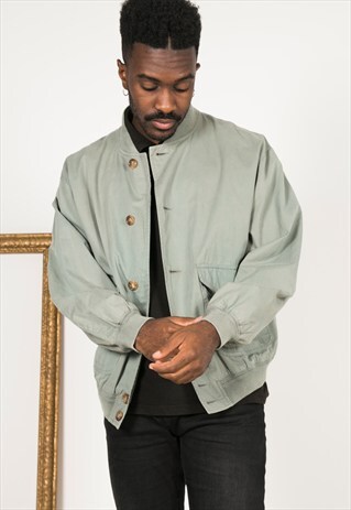 VINTAGE 80S SILK BOMBER JACKET / R0035