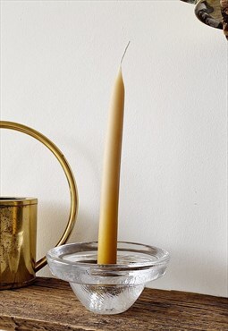 KOSTA of Sweden Art crystal Glass candle holder BRAVA