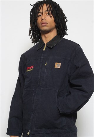 VINTAGE CARHARTT BLUE WORKWEAR JACKET