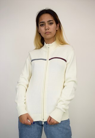 VINTAGE 90'S TOMMY HILFIGER ZIP UP JUMPER