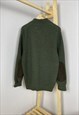 MENS BARBOUR MOSS FIELD SWEATER GREEN SIZE L
