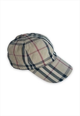 Vintage Burberry cap hat beige nova check Y2K 2000s