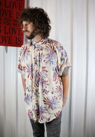 TOMMY HILFIGER CRAZY PATTERN OVERSIZED SHORT SLEEVED SHIRT