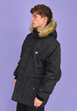 G&G UNISEX BLACK GG PARKA