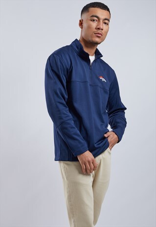 VINTAGE NIKE 'DENVER BRONCOS' 1/4 ZIP SWEATSHIRT