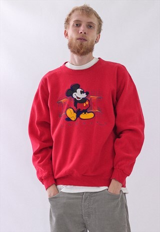 VINTAGE MENS DISNEY MICKEY MOUSE BIG LOGO SWEATSHIRT