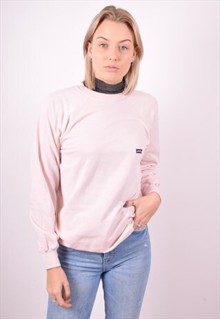 LEVI'S WOMENS VINTAGE SWEATSHIRT JUMPER MEDIUM PINK 90S