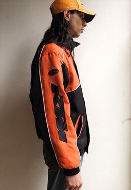 Vintage black and orange racing jacket