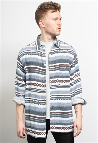 VINTAGE AZTEC PATTERNED SHIRT
