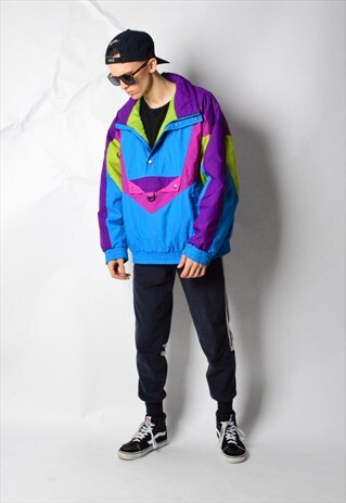 VINTAGE 90S BOLD COLOUR BLOCK SKI JACKET