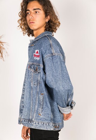 VINTAGE 80S LEVI'S EMBELLISHED DENIM JACKET / R295