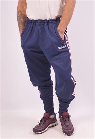 VINTAGE ADIDAS TRACKSUIT TROUSERS BLUE