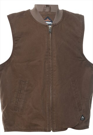 Vintage Brown Workwear Waistcoat - L