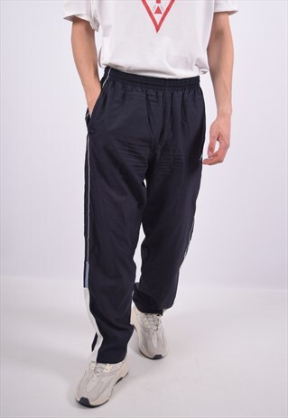 VINTAGE ADIDAS TRACKSUIT TROUSERS NAVY BLUE