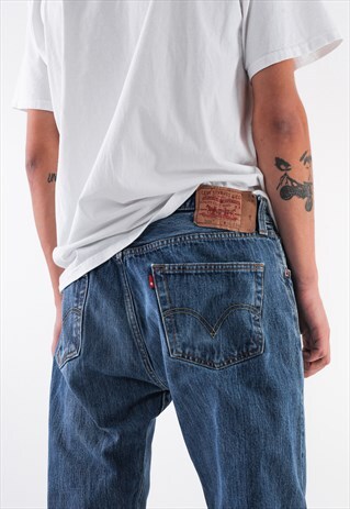 VINTAGE LEVIS 501 DENIM PANTS TROUSERS 90S BLUE