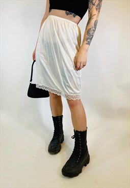 Vintage 90s Y2K Mesh Grunge Chic Slip Skirt